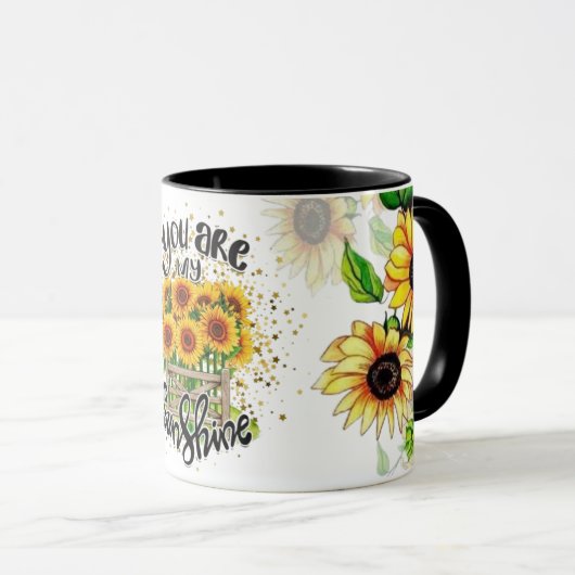 Sunflower coffee mug to celebrate Valentine's Day Mok (Voorkant rechts)