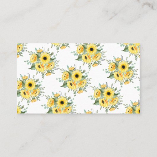 Sunflower Combien de baisers pour Mme Douche carte (Dos)