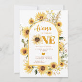 Sunflower Coquette Première invitation anniversair (Devant)
