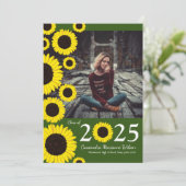 Sunflower Country Photo Faire-part de graduation (Debout devant)