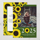 Sunflower Country Photo Faire-part de graduation (Devant / Derrière)