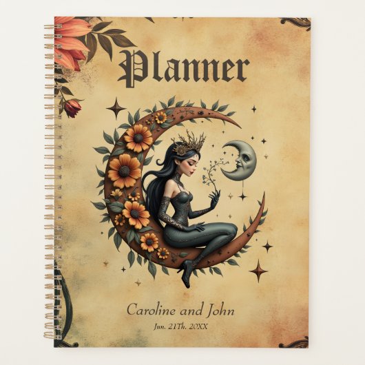 Sunflower Crescent Queen  Planner (Voorkant)