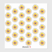 Sunflower Daisy Kiss Cut Stickers (Vel)