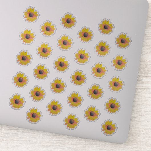 Sunflower Daisy Kiss Cut Stickers (Detail)