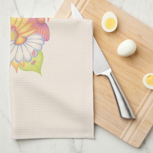 Sunflower Daisy Kitchen Towel Theedoek (Quarter Fold)
