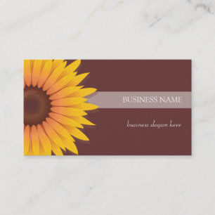Sunflower Dark Background Business Visitekaartje