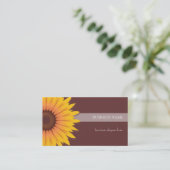 Sunflower Dark Background Business Visitekaartje (Staand voorkant)