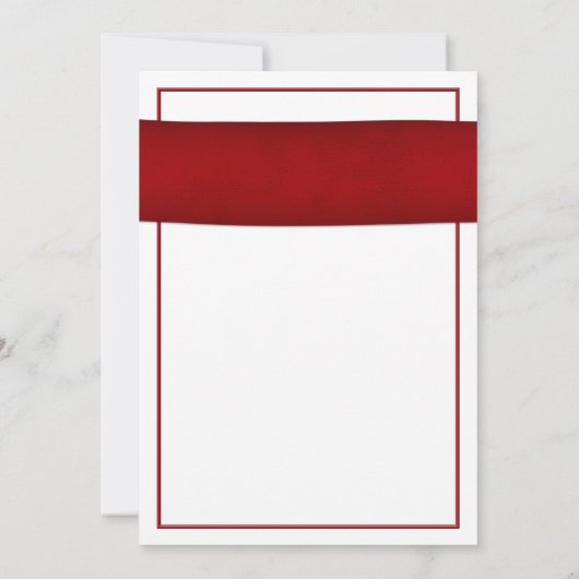 Sunflower Deep Red Ribbon Faire-part de mariage (Dos)