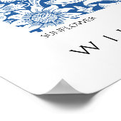 Sunflower Design in Blue William Morris Poster (Hoek)