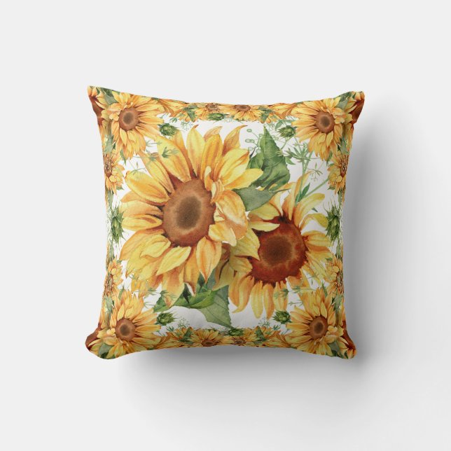 Sunflower Design Kussen (Voorkant)