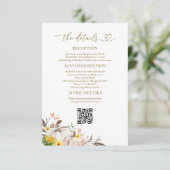 Sunflower Détails du Mariage de automne Cartes de (Debout devant)