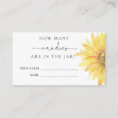 Sunflower devinez combien de canettes carte boîtie (Devant)