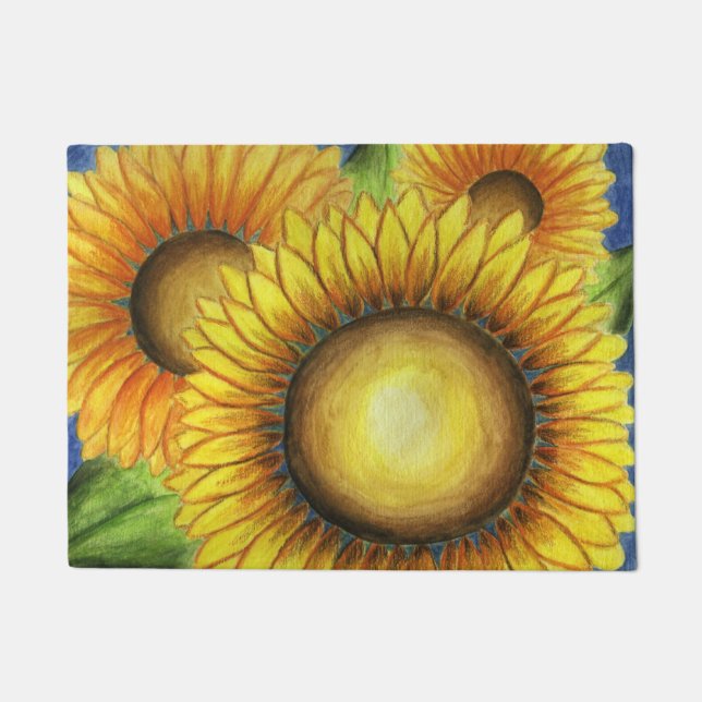 Sunflower Doormat  Deurmat (Voorkant)