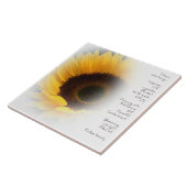 Sunflower Dream Poem Ceramic Tile Tegeltje (Zijkant)