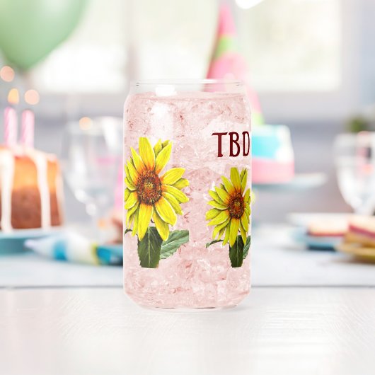 Sunflower Drinking Glass (Insitu (Anniversaire))