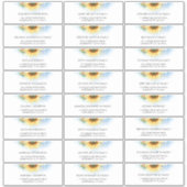 Sunflower Dusty Blue Guest Noms Étiquettes de adre (Devant)