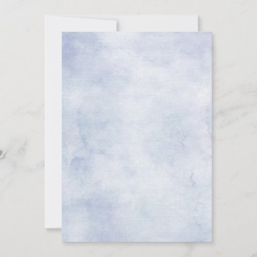 Sunflower Dusty Blue Slate Peony Floral Wedding Kaart (Achterkant)