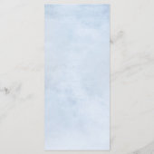 Sunflower Dusty Blue Slate Peony Floral Wedding Menu (Achterkant)