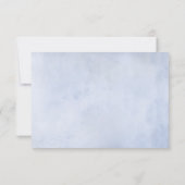 Sunflower Dusty Blue Slate Peony Floral Wedding RSVP Kaartje (Achterkant)