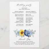 Sunflower Dusty Blue Slate Peony Programme de mari (Dos)