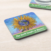 Sunflower Earth Art Bier Onderzetter (Linkerzijde)