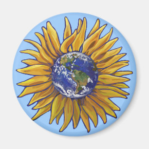 Sunflower Earth Magnet Magneet