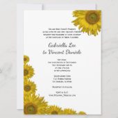 Sunflower Edge Wedding Kaart (Voorkant)