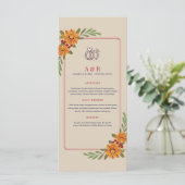 Sunflower Elegance Menu Mariage simple (Debout devant)