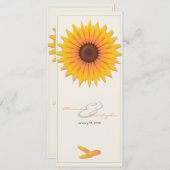 Sunflower Elégant mariage Faire-part d'invitation (Devant / Derrière)