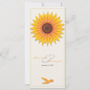 Sunflower Elégant mariage Faire-part d'invitation