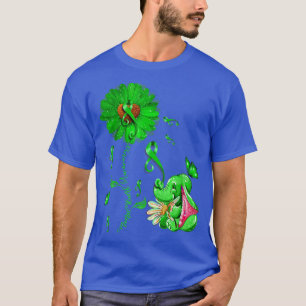 Sunflower Elephant outfit Spread Mental Health Awa T-shirt
