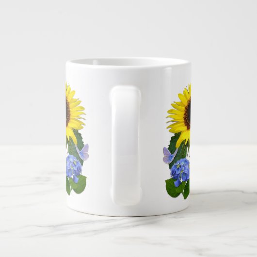 Sunflower en Hydrangea Mok van de Specialiteit van (Achterkant)
