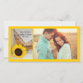 Sunflower en Lace Country Wedding Save the Date (Voorkant)
