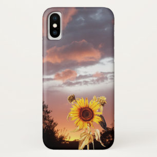 SUNFLOWER EN PINK SUMMER SUNSET iPhone X HOESJE