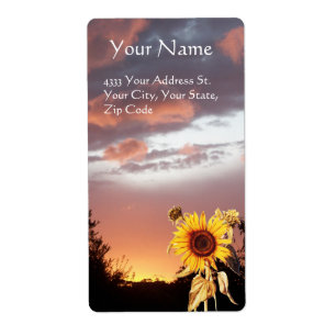 SUNFLOWER EN SUMMER SUNSET ETIKET