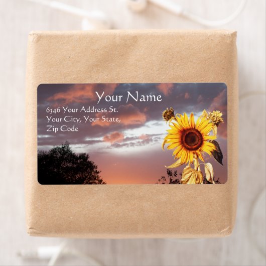 SUNFLOWER EN SUMMER SUNSET ETIKET (Insitu)