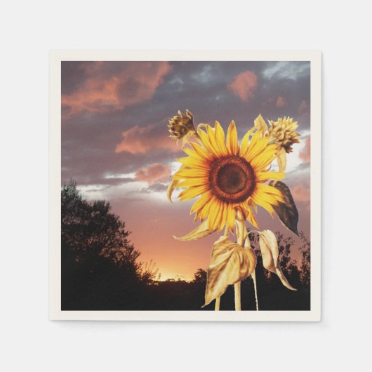 SUNFLOWER EN SUMMER SUNSET SERVET (Voorkant)