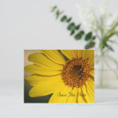 Sunflower Enregistrer la date Carte postale (Debout devant)