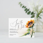 Sunflower Enregistrer la date Carte postale (Debout devant)