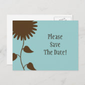 Sunflower Enregistrer la date Carte postale sur Tu (Devant / Derrière)