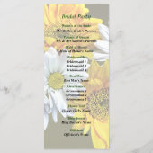 Sunflower et Daisies Programme de mariage (Dos)