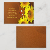 Sunflower Et Ladybug Merci Cartes (Devant / Derrière)