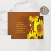 Sunflower Et Ladybug Merci Cartes (Devant/Arrière en situation)