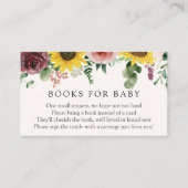 Sunflower et Rose Livres pour Baby insert carte (Devant)