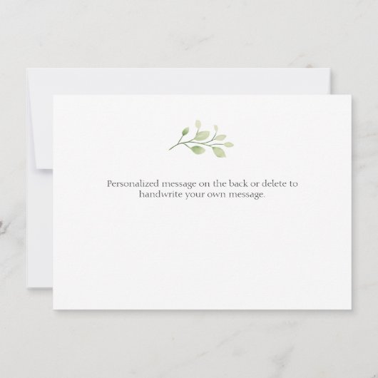 Sunflower et verdure Carte de note Merci (Dos)