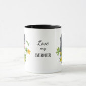 Sunflower Eucalyptus Bernese Mountain Dog Mok (Midden)