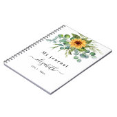 Sunflower eucalyptus greenrey nom du script carnet (Côté gauche)