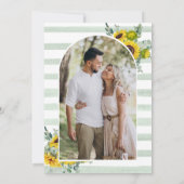 Sunflower Eucalyptus Photo Wedding Save The Date (Achterkant)