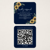 Sunflower Eucalyptus Site Mariage QR Code RSVP (Devant & derrière)