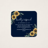 Sunflower Eucalyptus Site Mariage QR Code RSVP (Devant)